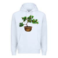 White Guava Tree Bonsai Illustrations Premium Hoodie - LillyAllenDesigns