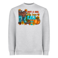 Heather Grey jusa a girl who loves fall Heavyweight Sweatshirt - Artiststas