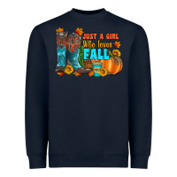 Navy jusa a girl who loves fall Heavyweight Sweatshirt - Artiststas