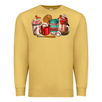 Antique Gold baseball coffee cup Premium Sweatshirt - AdoDesignShop