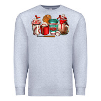 Heather Grey baseball coffee cup Premium Sweatshirt - AdoDesignShop