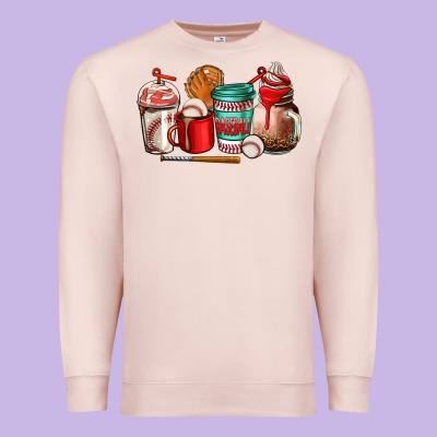 Baseball Coffee Cup Premium Sweatshirt Designed By Adodesignshop