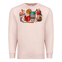 Pale Pink baseball coffee cup Premium Sweatshirt - AdoDesignShop