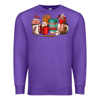 Purple baseball coffee cup Premium Sweatshirt - AdoDesignShop