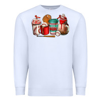 White baseball coffee cup Premium Sweatshirt - AdoDesignShop