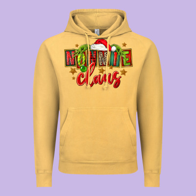 Christmas Nonnie Claus Vintage Hoodie Designed By Fadigitalartstudio