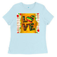 Baby Blue juneteenth love Ladies Tee - TumblerDesignByShophia