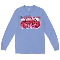 Colony Blue In October we wear pink Breast Cancer Long Sleeve Tee - FaDigitalArtStudio