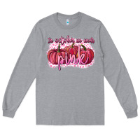 Heather Grey In October we wear pink Breast Cancer Long Sleeve Tee - FaDigitalArtStudio