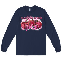 Navy In October we wear pink Breast Cancer Long Sleeve Tee - FaDigitalArtStudio