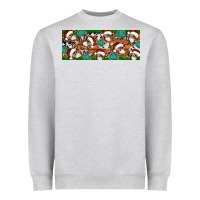 Heather Grey Santa skeleton christmas Heavyweight Sweatshirt - Artiststas