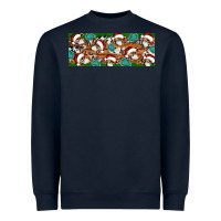 Navy Santa skeleton christmas Heavyweight Sweatshirt - Artiststas