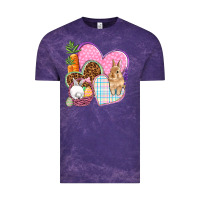 Cloud Purple Easter hearts Easter Day Vintage Tee - HowdyJamesFarm