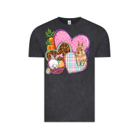 Vintage Black Easter hearts Easter Day Vintage Tee - HowdyJamesFarm