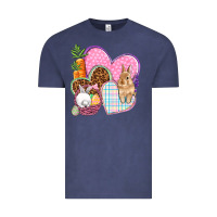Vintage Denim Easter hearts Easter Day Vintage Tee - HowdyJamesFarm