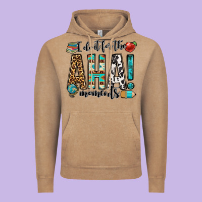 I Do It For The Aha Moments Teacher Vintage Hoodie Designed By Oliviacreatesart