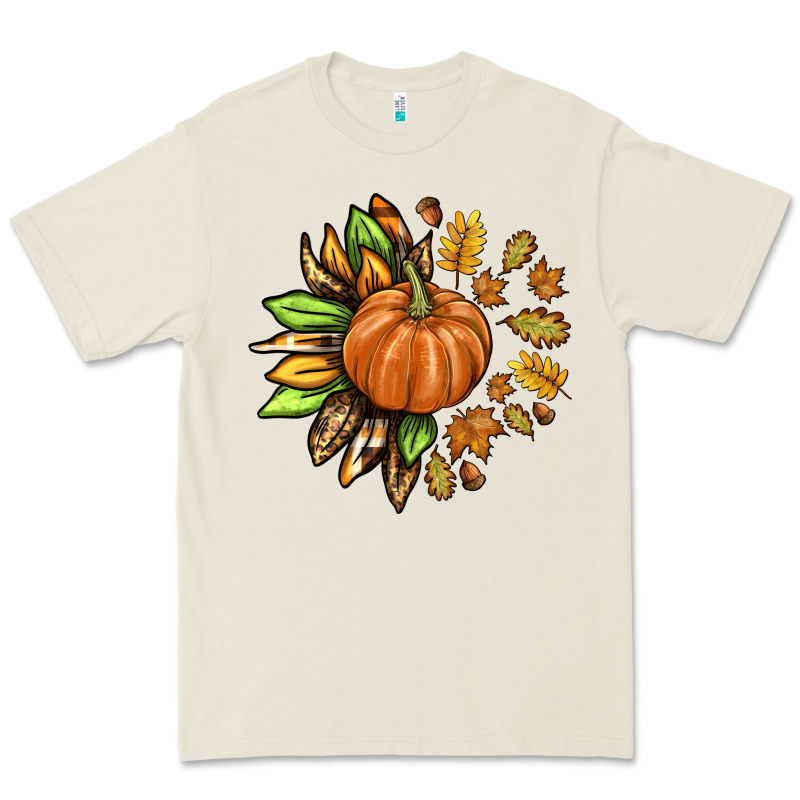 Fall Sunflower With Pumpkin Premium Tee by texasbilliewilder | Teevron