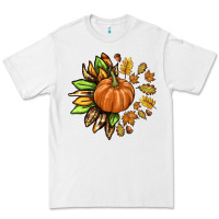 White Fall Sunflower with Pumpkin Premium Tee - texasbilliewilder