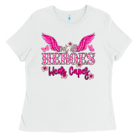 Not All Heroes Wear Capes Cancer Awareness Ladies Tee | Teevron