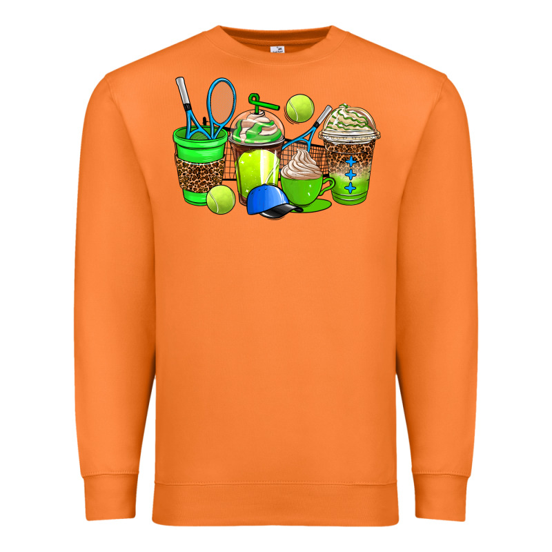 Tennis Coffee Cups Premium Sweatshirt by AdoDesignShop | Teevron