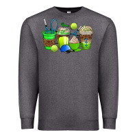 Charcoal Heather tennis coffee cups Premium Sweatshirt - AdoDesignShop