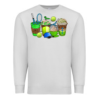 Dove Grey tennis coffee cups Premium Sweatshirt - AdoDesignShop