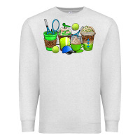 Oatmeal Heather tennis coffee cups Premium Sweatshirt - AdoDesignShop