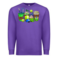 Purple tennis coffee cups Premium Sweatshirt - AdoDesignShop