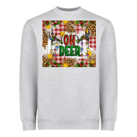 Heather Grey Oh Deer Heavyweight Sweatshirt - Artiststas