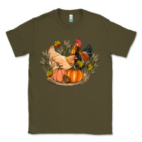 Army Green fall coop animals pumpkin Classic Tee - Artiststas