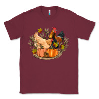 Burgundy fall coop animals pumpkin Classic Tee - Artiststas