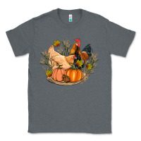 Charcoal Heather fall coop animals pumpkin Classic Tee - Artiststas