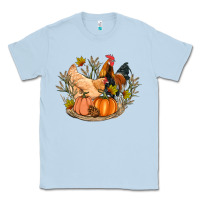 Dusty Blue fall coop animals pumpkin Classic Tee - Artiststas