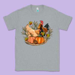 Fall Coop Animals Pumpkin Classic Tee Designed By Artiststas