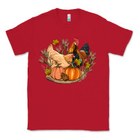 Red fall coop animals pumpkin Classic Tee - Artiststas
