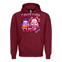 Burgundy candy corn cutie Zipper Hoodie - BarkalooDesign