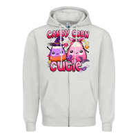 Dove Grey candy corn cutie Zipper Hoodie - BarkalooDesign