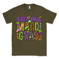 Army Green Little miss Mardi Gras Classic Tee - HowdyJamesFarm
