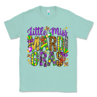 Seafoam Little miss Mardi Gras Classic Tee - HowdyJamesFarm