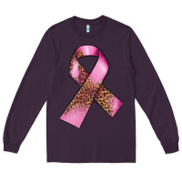 Plum Breast Cancer ribbon Long Sleeve Tee - FaDigitalArtStudio