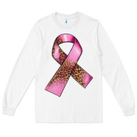 White Breast Cancer ribbon Long Sleeve Tee - FaDigitalArtStudio