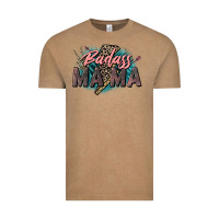 Vintage Coffee Badass Mama Mother's Day png sublimation design do Vintage Tee - CowGirlArtShop