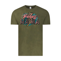 Vintage Olive Badass Mama Mother's Day png sublimation design do Vintage Tee - CowGirlArtShop