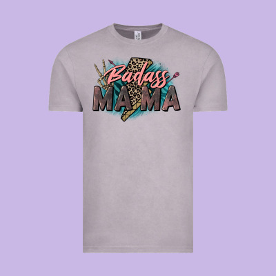 Badass Mama Mother's Day Png Sublimation Design Do Vintage Tee Designed By Cowgirlartshop
