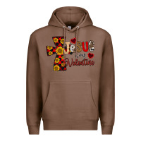 Chestnut Jesus is My Valentine Cross Premium Hoodie - CowhideDigitalArt