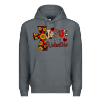 Rock Jesus is My Valentine Cross Premium Hoodie - CowhideDigitalArt
