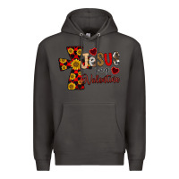 Smoke Jesus is My Valentine Cross Premium Hoodie - CowhideDigitalArt