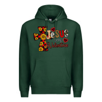 Sports Green Jesus is My Valentine Cross Premium Hoodie - CowhideDigitalArt