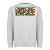 Heather Grey Santa skeleton christmas Heavyweight Sweatshirt - Artiststas