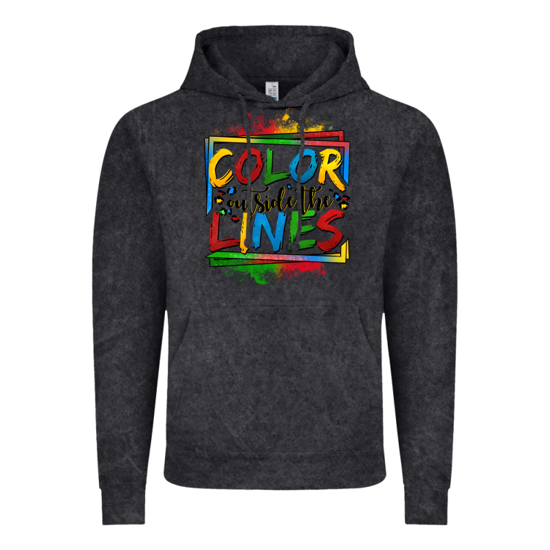 Color Outside The Lines Autism Vintage Hoodie by OliviaCreatesArt | Teevron